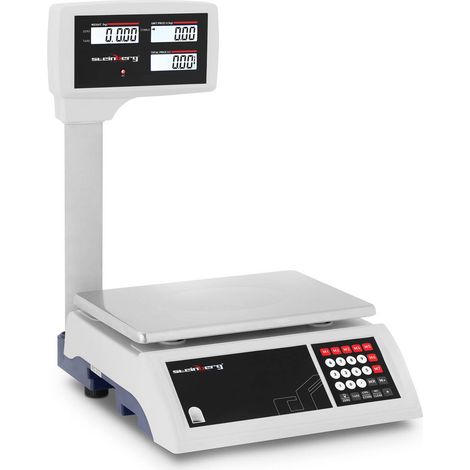 Báscula de banco LCD para tienda, almacén o básculas de pesaje 30 kg / 5 g (1/6)