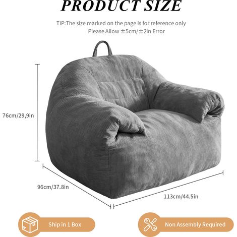 Pouf géant nuage surdimensionné poignée intégrée,mobilité facile pour décoration d’espace de vie. (1/5)