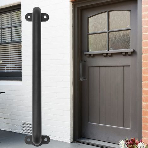 Poignée de porte coulissante en bois style grange moderne nordique, poignée de porte de placard/meuble rétro noire (1/5)