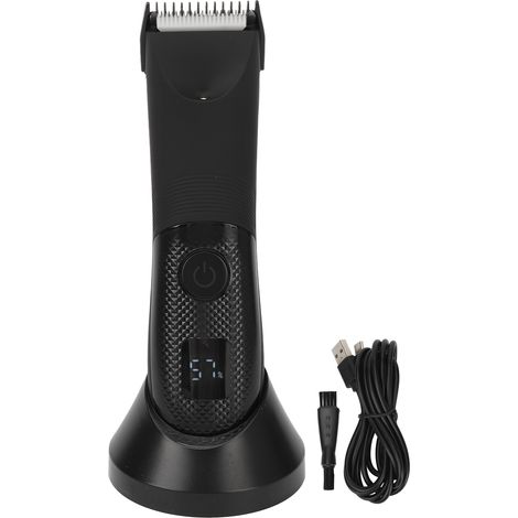 Tondeuse électrique pour poils corporels, tête en céramique, rechargeable par USB, coupe-cheveux homme (1/5)