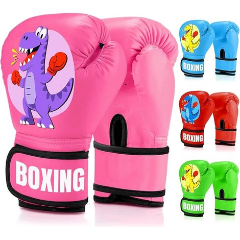 4oz Children's Boxing Gloves, PU Primary Training Gloves, Suitable for 3-12 Years Training Boxing Gloves for Punching Bag Kickboxing Muay Thai (1/5)