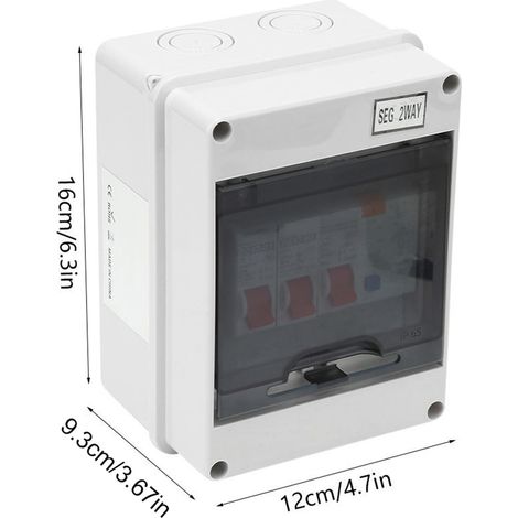 Tableau Électrique 2 Voies pour Garage Caravane 40A 30mA DDR + 2 Disjoncteurs 6A+16A (1/5)