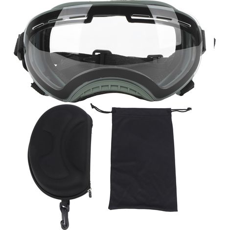 Lunettes de protection UV pour chien, modèle ajustable avec monture verte OD et verres transparents pour chiens de taille moyenne à grande. (1/5)