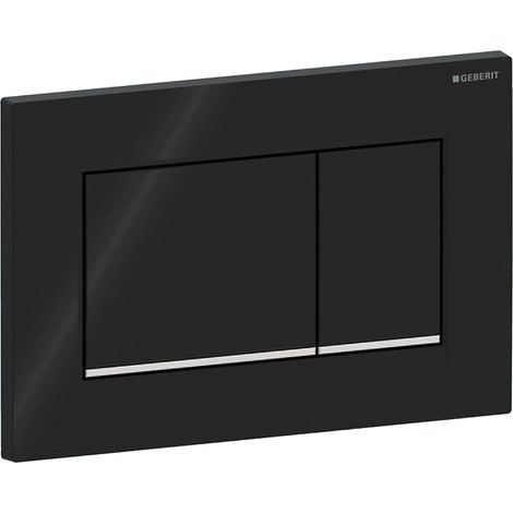 Plaque Déclenchement Bouton Poussoir Compatible Geberit 115.883.KM.1 Noir (1/4)