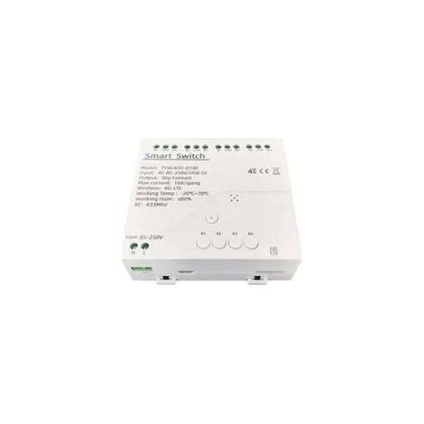 Interruptor inteligente Tuya 4G LTE, relé con aplicación GSM 433 MHz, control inalámbrico, 4 canales, controlador desmontable, CA 85-250 V (1/4)