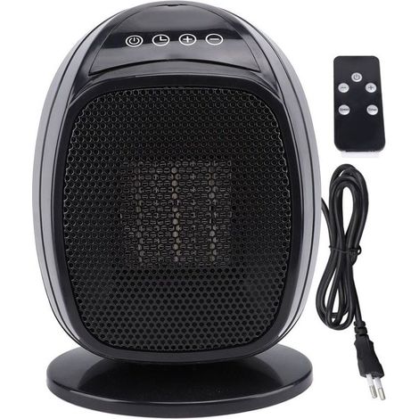 Petit radiateur d'intérieur, ventilateur électrique portable, silencieux, adapté au bureau, à la maison, à la chambre, noir (1/5)