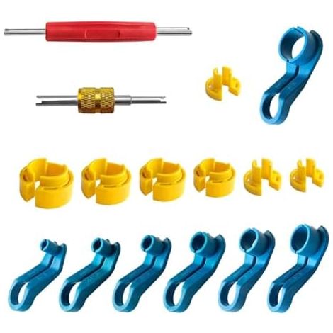 Ensemble 16 Outils Démontage Déconnexion Conduite Carburant, 1/4 5/16 3/8 1/2 5/8 3/4 7/8 Pouces, Outil pour Carburant Climatisation Voiture -
