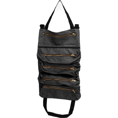 Faltbare Werkzeugtasche aus Segeltuch für die Autositzlehne, mit Zange und Elektrikerwerkzeug, schwarz. (1/5)
