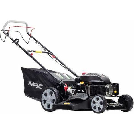 NAC Cortacésped a Gasolina con Tracción LS46-146-, motor 146cc, arranque fácil, ancho de corte 46 cm, ideal para jardines medianos.