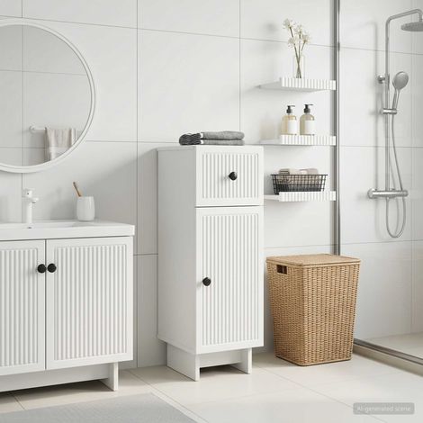 vidaXL Mobiletto da Bagno EDE Bianco 30 x 31 x 80 cm