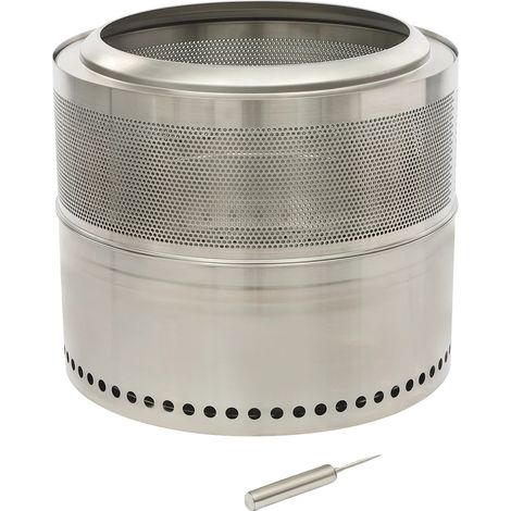 Foyer, Design Portable, Acier Inoxydable Durable, Argent (1/2)