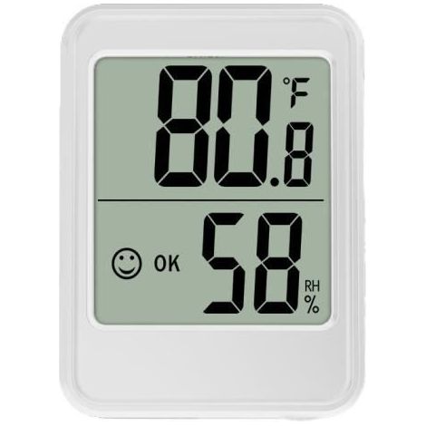 Thermomètre Intérieur, Hygromètre Thermomètre Électronique et Thermomètre d'humidité pour Maison, Bureau, Serre, Entrepôt, Chambre