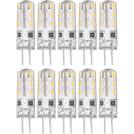 Ampoules à Filament G4 LED, 1.5W AC220V Ampoules à Filament LED Blanc Chaud 3000K pour Camping-Car (1/4)