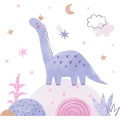 Papier peint panoramique Enfants - Dinosaure - 130 cm x 111 cm (1/2)