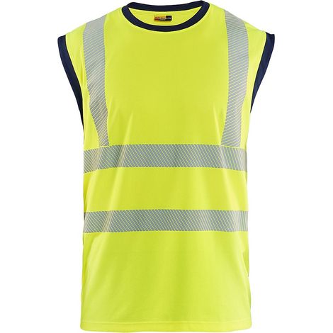 Gilet de travail sans manches haute visibilité 3575 - Jaune/Marine 4XL/5XL