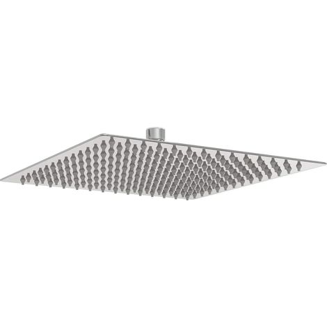 Pomme de douche pluie acier inoxydable 304 25x25 cm carrée CFW608697 (1/5)