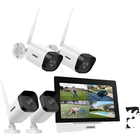 Cámara de seguridad, resolución de 3 MP, audio bidireccional, I51CN, 4 unidades, tarjeta SD de 64 GB (1/2)