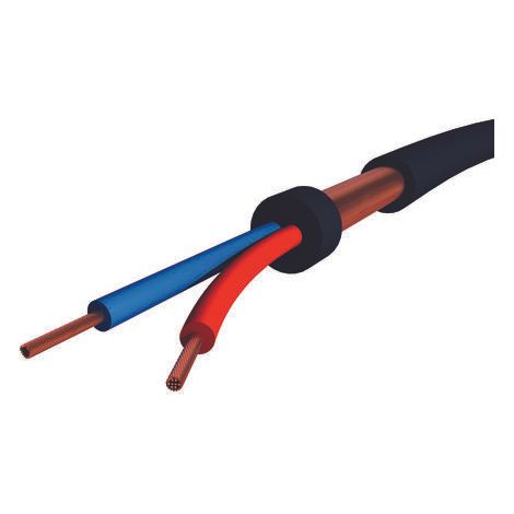 Câble audio S2Ceb-Groupe Cae 1 paire , 0,22 mm² Blindé Cuivre enroulé hélicoïdalement, 24 AWG, Paires torsadées, gaine ( Prix pour Bobine de 100 Mètres )