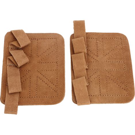 Gants de musculation à 4 doigts en cuir de vachette épais double couche, marron, avec grip antidérapant pour l'haltérophilie et l'entraînement. (1/5)