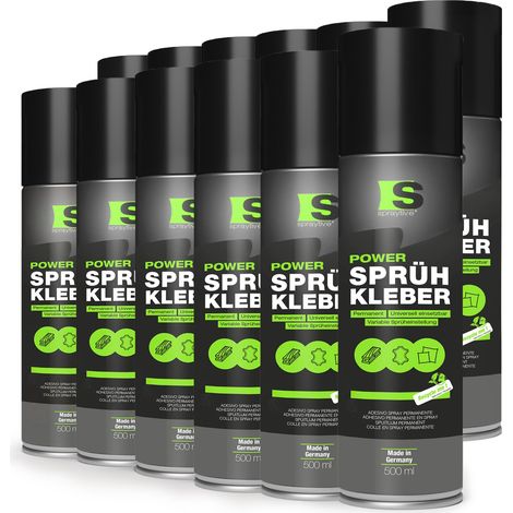 Spraytive 12x 500ml Power Sprühkleber – Starke Haftung für Textilien, Vlies, Schaumstoff, Leder & mehr (1/5)