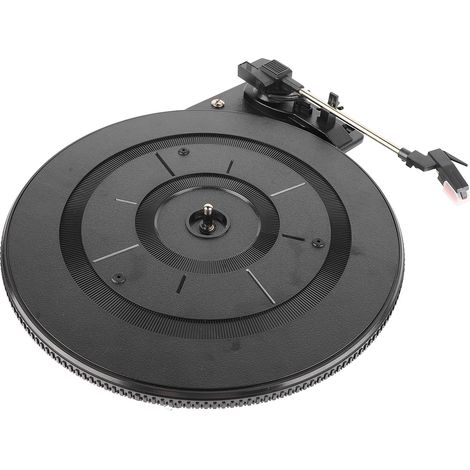 Platine vinyle en plastique noir à entraînement par courroie, accessoire pour instrument de musique (1/5)