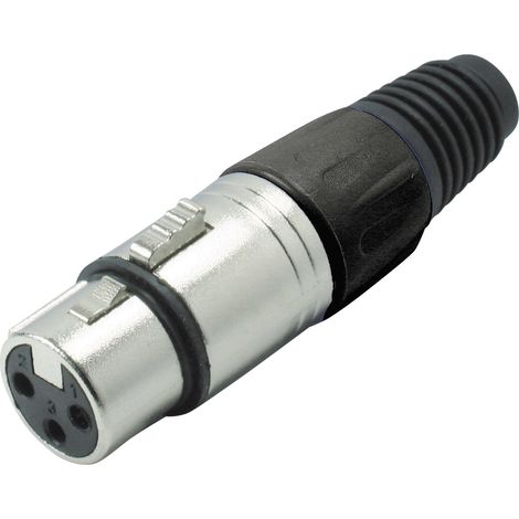 Kash 55022-S XLR-Steckverbinder Kupplung, gerade Polzahl: 3 Schwarz 1 St.