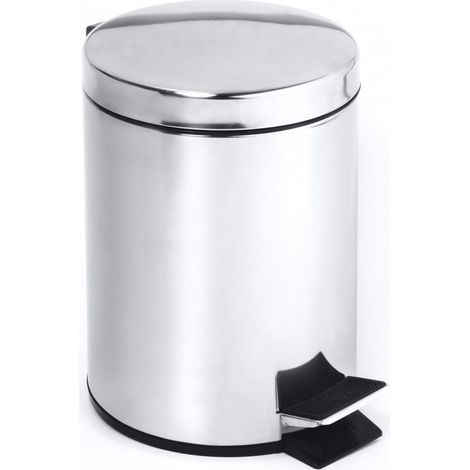 Poubelle de douche HOTEL en acier poli / 5L (1/2)