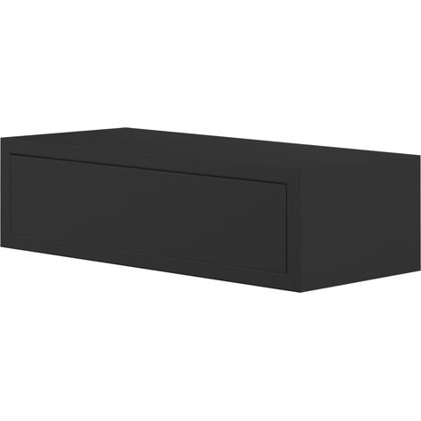 Mensola da Parete 1 Cassetto 45x13,4x20 cm in Fibra di Legno Lego Nero (1/5)
