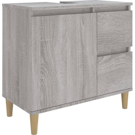 Armoire de bain sonoma gris 65x33x60 bois d'ingénierie (1/5)