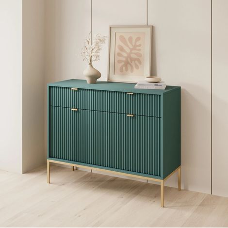 AX LIVING Kommode mit Schublade Eternas KS104 104 cm Modern in Grün