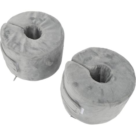 2 Pièces Coussin de Confort pour Chevilles, Coussin de Surélévation pour Pieds et Soutien de Talon Gris (1/5)