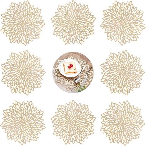 Set de table antidérapant PVC résistant chaleur motif feuille (1/5)