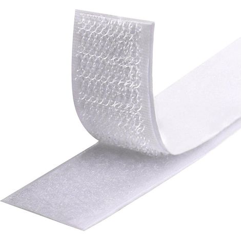 Cintas adhesivas de 8 m, cinta de agarre adhesiva, cinta de velcro, cinta autoadhesiva para todo tipo de instalaciones de marcos de fotos, 20 mm (blancas)