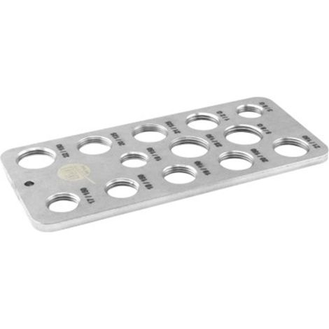 Placa Medidora Comprobación Roscas Monturas, GIBALTO (1/4)
