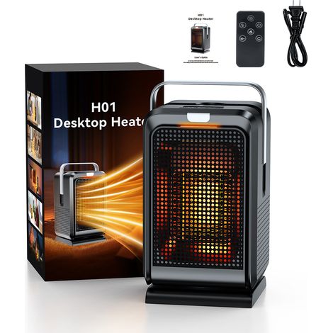 Ventilateur chaud de bureau petit chauffage portable domestique chaud et froid double usage tête électrique