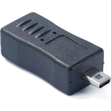 Adaptateur Type-C femelle vers Mini USB 8 broches mâle, supporte un courant de 2 A, convient aux appareils photo. (1/5)