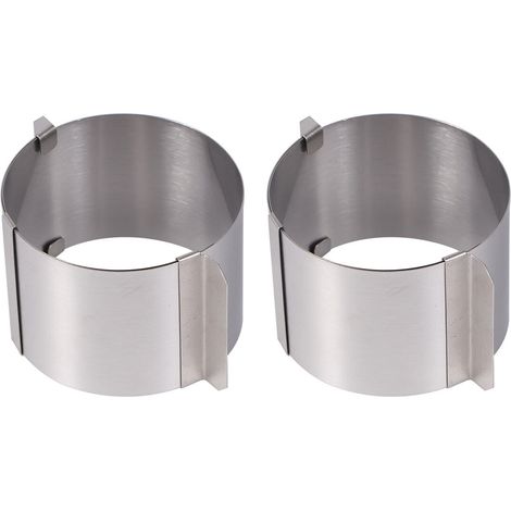Moule À Mousse - Anneau Réglable En Acier Inoxydable - Diamètre 6 À 10 Cm - Pour Gâteaux Et Desserts - 1 Pièce (1/5)