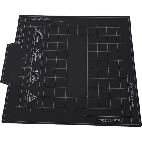 Feuille autocollante plateau imprimante 3D aimantée surface impression 235x235mm anti-décollement rechange accessoire (1/5)