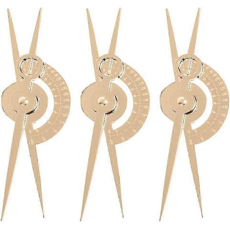 Pied à coulisse à double échelle, outil de mesure du nombre d'or pour sourcils, micro-grattoir (or) (1/5)