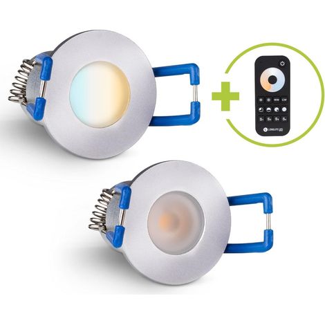 Einbaustrahler Mini Livorno 3W CCT 2700K-6500K IP65 - Farbe: silber - Anzahl: 2x (1/5)