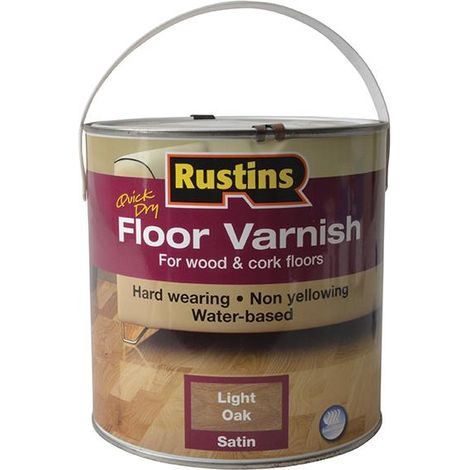 Rustins   Quick Dry Coloured Floor Varnish Light Oak 2.5 litre (1/3)