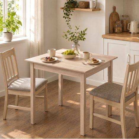 Quadratischer Esstisch 75 x 75 x 76 cm aus Naturkiefer HAVRYA (1/5)