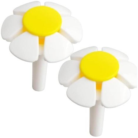 CCYKXA Set of 2 replacement nozzles for pet water fountain, yellow flower design for cat fountain head, automatic drinking water dispenser, attachment for cat water fountain