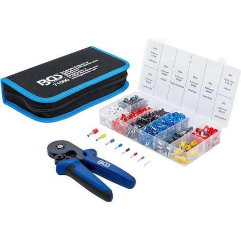 Pince à Sertir pour Cosses Conducteurs 0,25-10 mm - Assortiment Cosses 0,5-10 mm - Précision et Polyvalence - D-Work