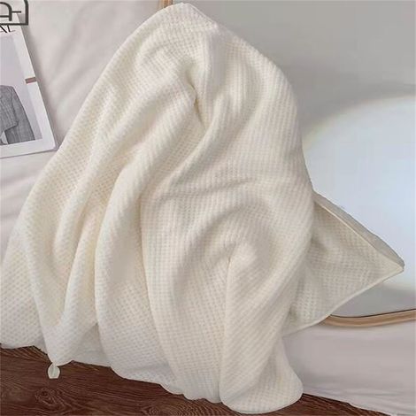Serviette de bain en velours corail, haute absorption, couleur unie pour hôtel et salle de bain, beige (1/4)