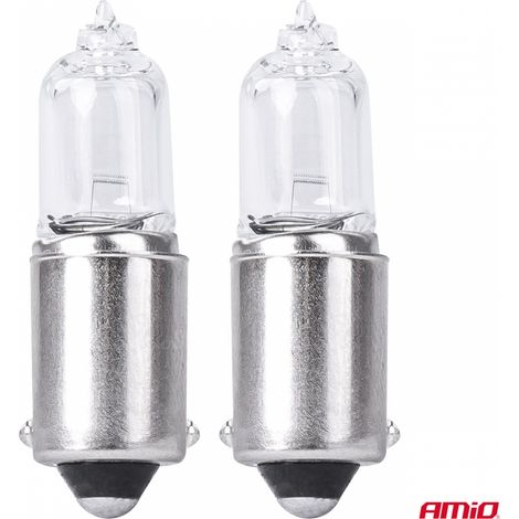 Ampoules halogènes H6W 12V 6W BAX9S, lot de 2, blister amio-03355 (1/3)