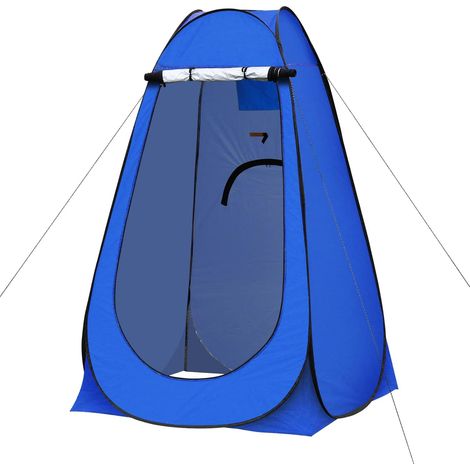 Aufklappbares Camping-Toilettenzelt, UV-beständig, tragbares Duschzelt für Strand, Angeln, Wandern, Baden, Outdoor-Aktivitäten, mit Tragetasche