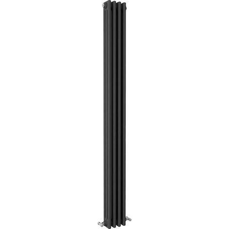 SKY Bathroom Traditional Cast Iron Style Radiator 3 Column Anthracite 1800x200mm