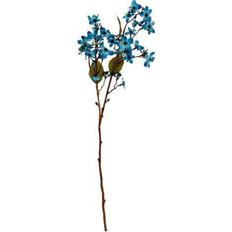 Blue Vernicia Fordii Spray Artificial Flower - Plastic - L22 x W10 x H63 cm - Blue