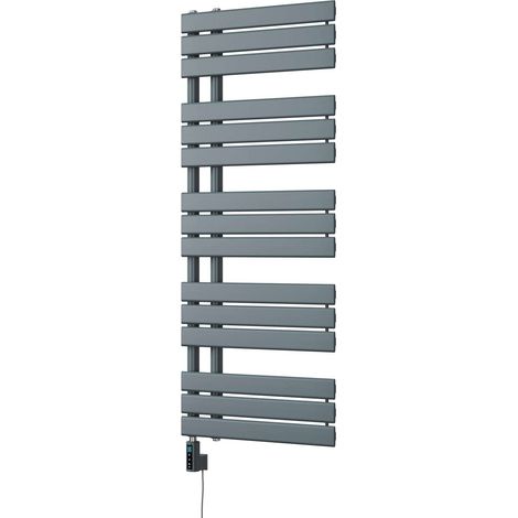 Tristan - Anthracite Electric Towel Rail H1292mm x W500mm 600w Thermostatic WIFI (1/3)